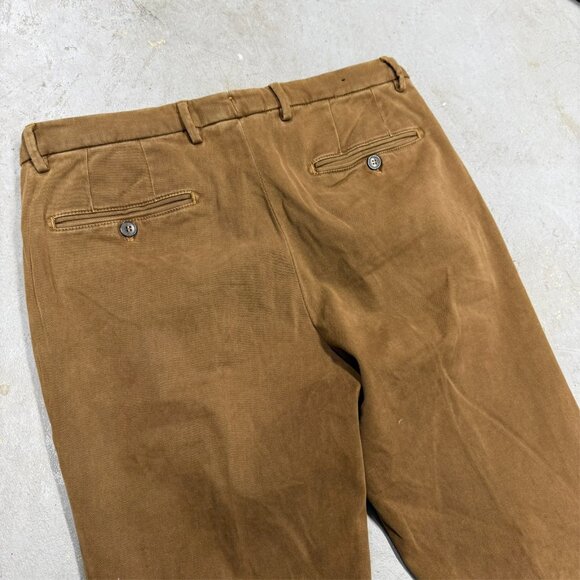 Briglia Easy Fit Corduroy Pants Brown Stretch Cotton Trousers Italy 30x33 - Picture 10 of 11
